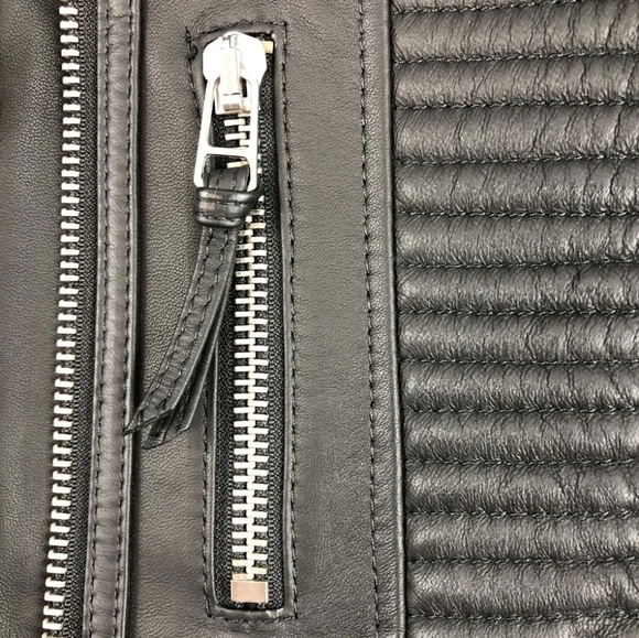 Boda Skins Kay Michaels 2.0 Quilted Detailed Leather Jacket SZ 2 - Picture 7 of 15